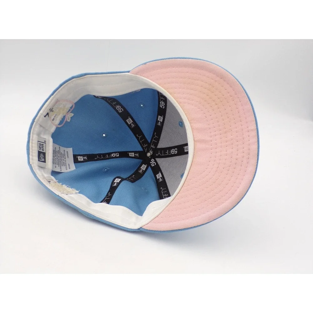 New Era 59FIFTY New York Yankees Hat Blue Pink 1996 World Series Fitted 7 3/8